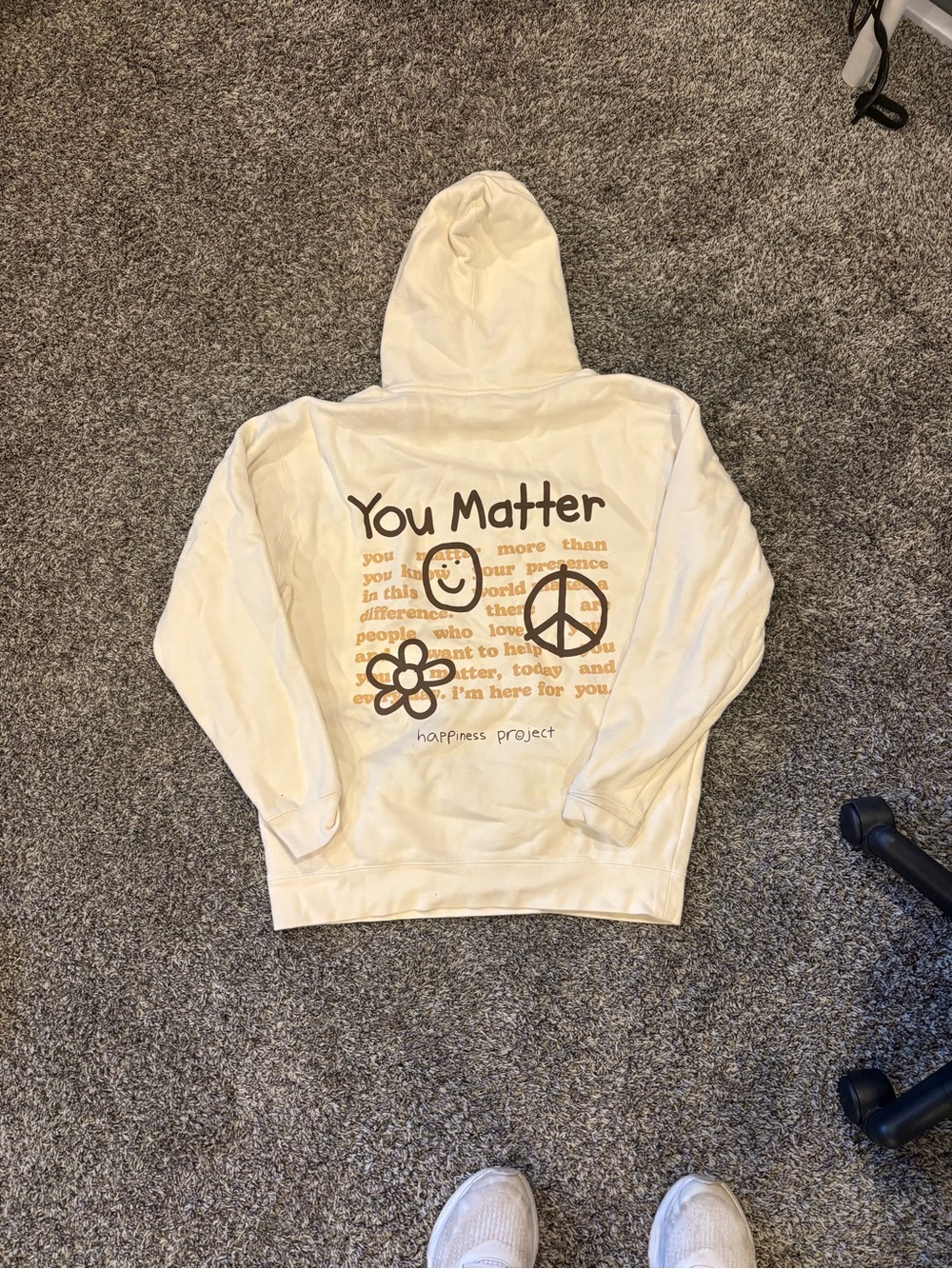 'You Matter' Cream Hoodie Sweater